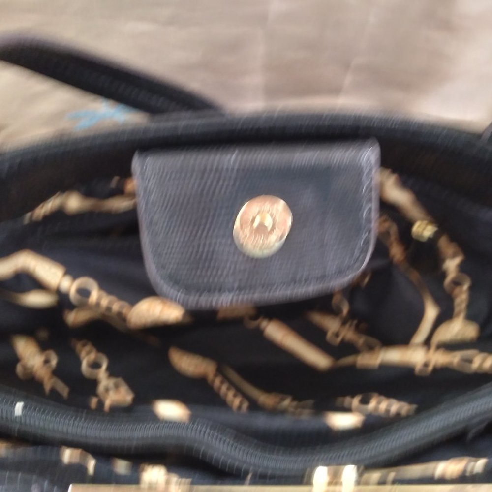 ANNE KLEIN women NEW w/Tag Handbag Black Lizard print faux leather Large17x10x4" - Picture 9 of 14